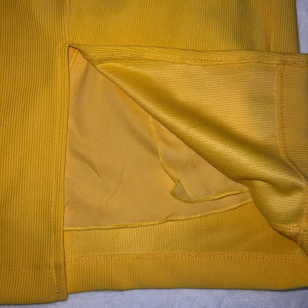 Bright Yellow Square Neck Halter Dress - Picture 5 of 6